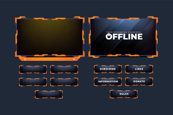 Download Gaming Screen Panel Layout Vector Design - Premium Resources