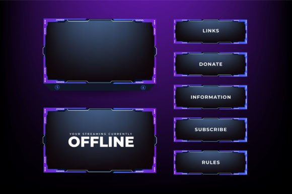 Download Broadcast Gaming Panel Template Vector - Gaming panel Collection