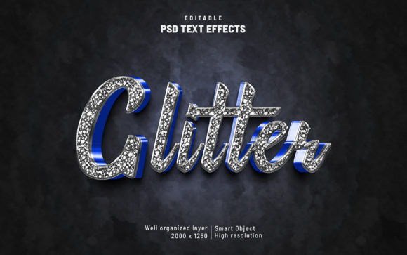 Download Glitter Sparkle Silver Text Effect Style - Text Collection