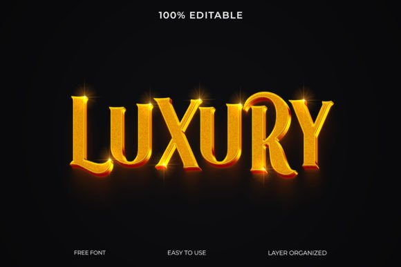 Download Luxury Golden PSD 3d Text Style Effect - Text Collection