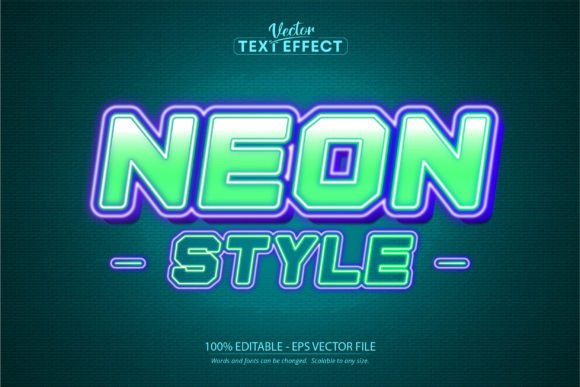 Download Neon Text Effect, Editable Neon Lights - Text Collection