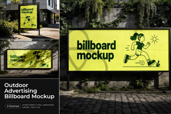 Download Outdoor Advertising Billboard Mockup - Billboard Collection