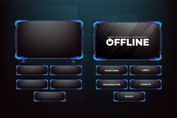 Download Live Gaming Panel Decoration Vector - Gaming panel Collection