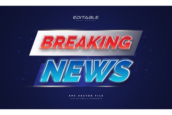 Download Breaking News Text Style in Glow Effect - Text Collection