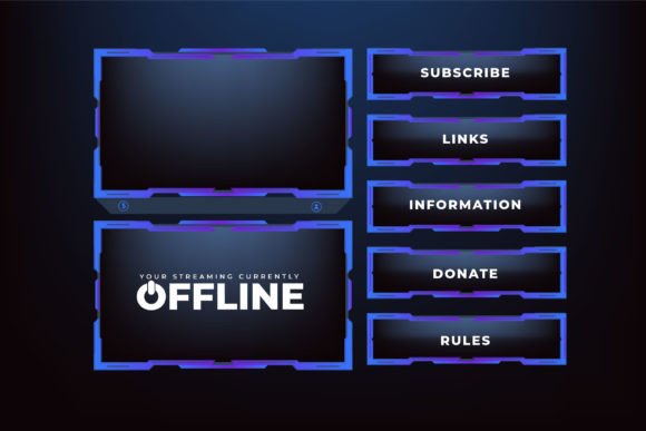 Download Online Gaming Screen Panel Vector Design - Premium Resources