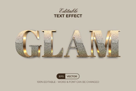 Download Glam Text Effect Gold Style - Text Collection