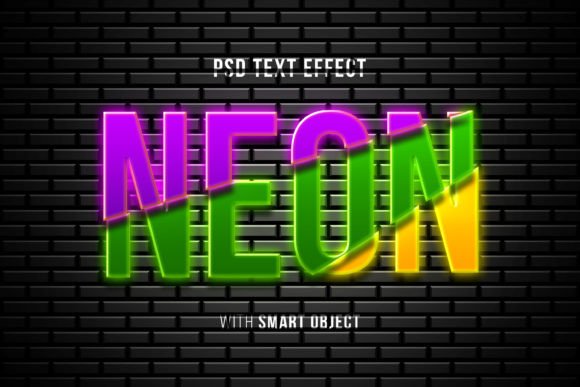 Download Neon Light Text Effect Mockup - Text Collection
