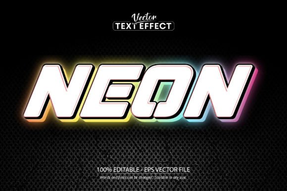Download Neon Text Effect, Editable Neon Light - Text Collection
