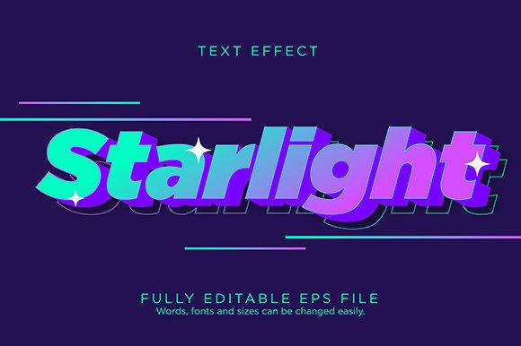 Download Starlight Glow Text Effect Font Type - Text Collection
