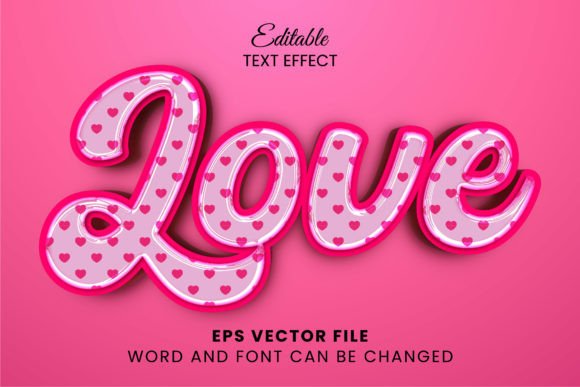 Download 3d Silky Pink Love Editable Text Effect - Text Collection