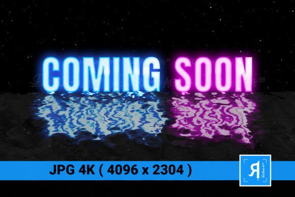Download Coming Soon 80s Retro Neon Glow Text 4k - Text Collection