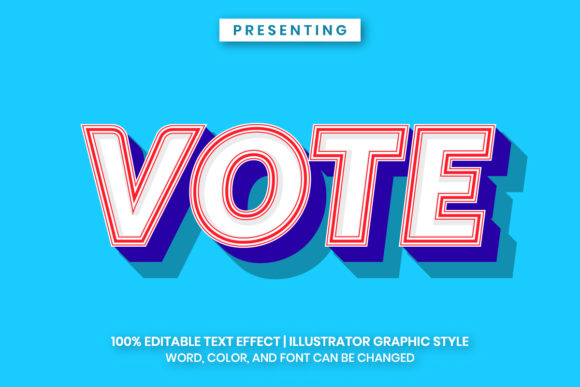 Download Vote Illustrator Text Effect - Text Collection