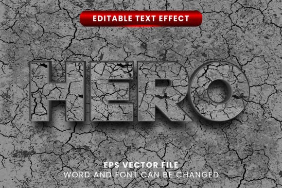 Download 3d Grunge Cracked Hero Text Effect - Text Collection