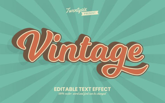 Download Vintage - Illustrator Text Effect Style - Text Collection