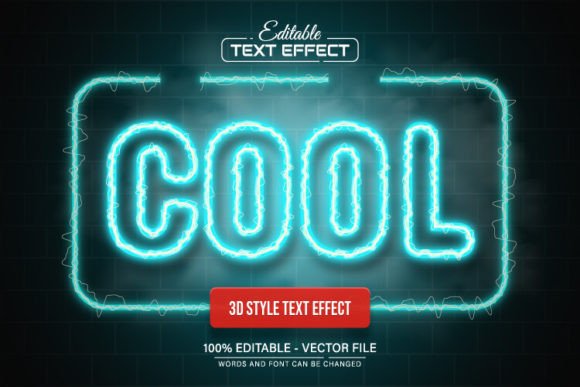 Download Cool Blue Line Neon Light Text Effect - Text Collection