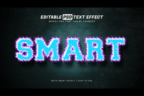 Download Smart Glowing Neon Text Effect Editable - Text Collection