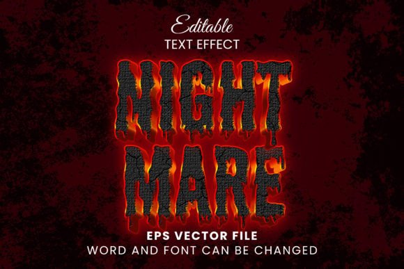 Download Neon Glow Nightmare Vector Text Effect - Text Collection