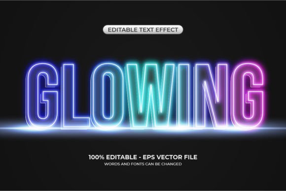 Download Realistic Rainbow Glow Text Effect - Text Collection