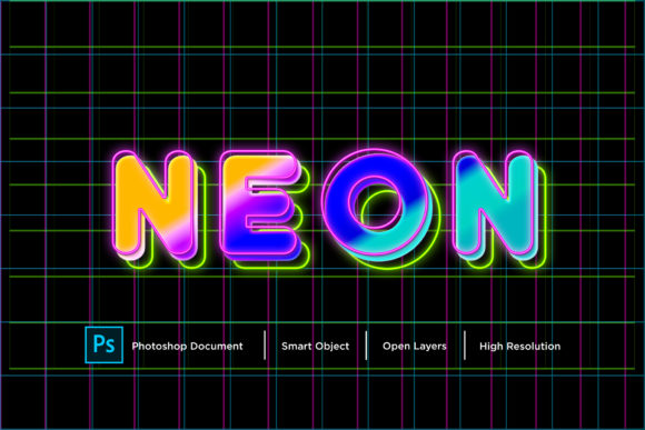 Download Neon Text Effect Layer Style - Text Collection