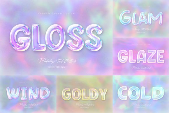 Download Glossy Text Effects - Text Collection