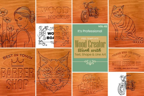 Download Word with Wooden Text &amp; Shape Effect - Text Collection