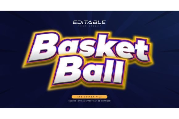 Download Basketball Text Style with Glow Effect - Text Collection