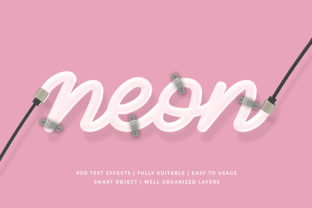 Download White Neon 3d Text Effect Mockup - Text Collection