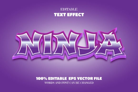 Download Ninja Text, Editable Font Effect - Text Collection