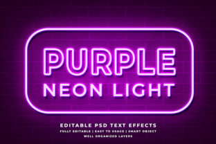 Download Purple Neon 3d Text Effect Mockup - Text Collection