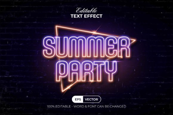 Download Summer Party Text Effect Neon Style - Text Collection