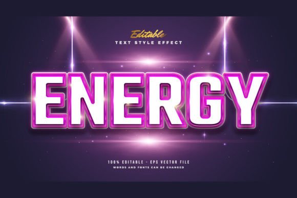 Download Bold Energy Text Style with Glow Effect - Text Collection