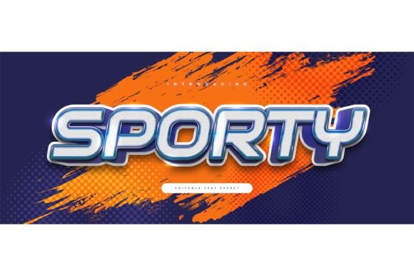 Download White and Blue Sporty Text Style Effect - Text Collection