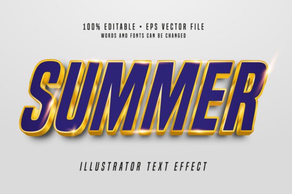 Download Summer 3D Illustrator Text Effect Font - Text Collection